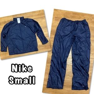 Nike set of track pants and jacket, woman’s small, navy blue